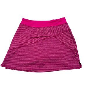 Lola Womens X-Small Pink Striped Skort With Built-In Shorts